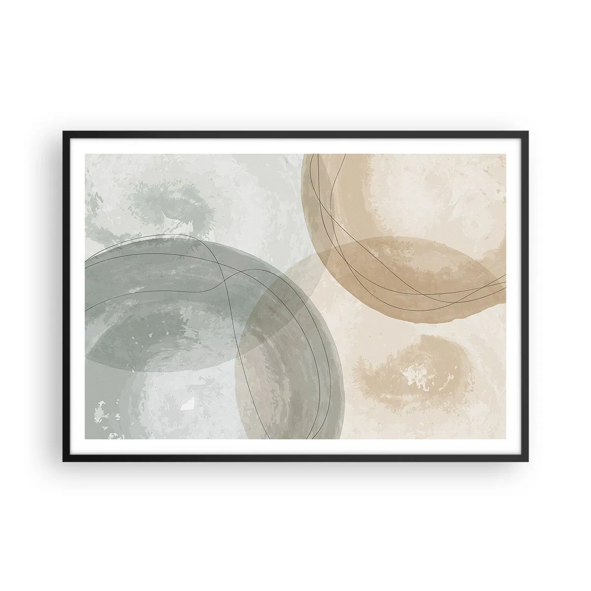 Poster in een zwarte lijst - Indringende werelden - 100x70 cm