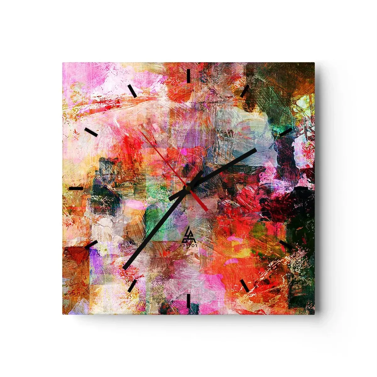 Wandklok - Klok - Een reis door de rozen - 30x30 cm