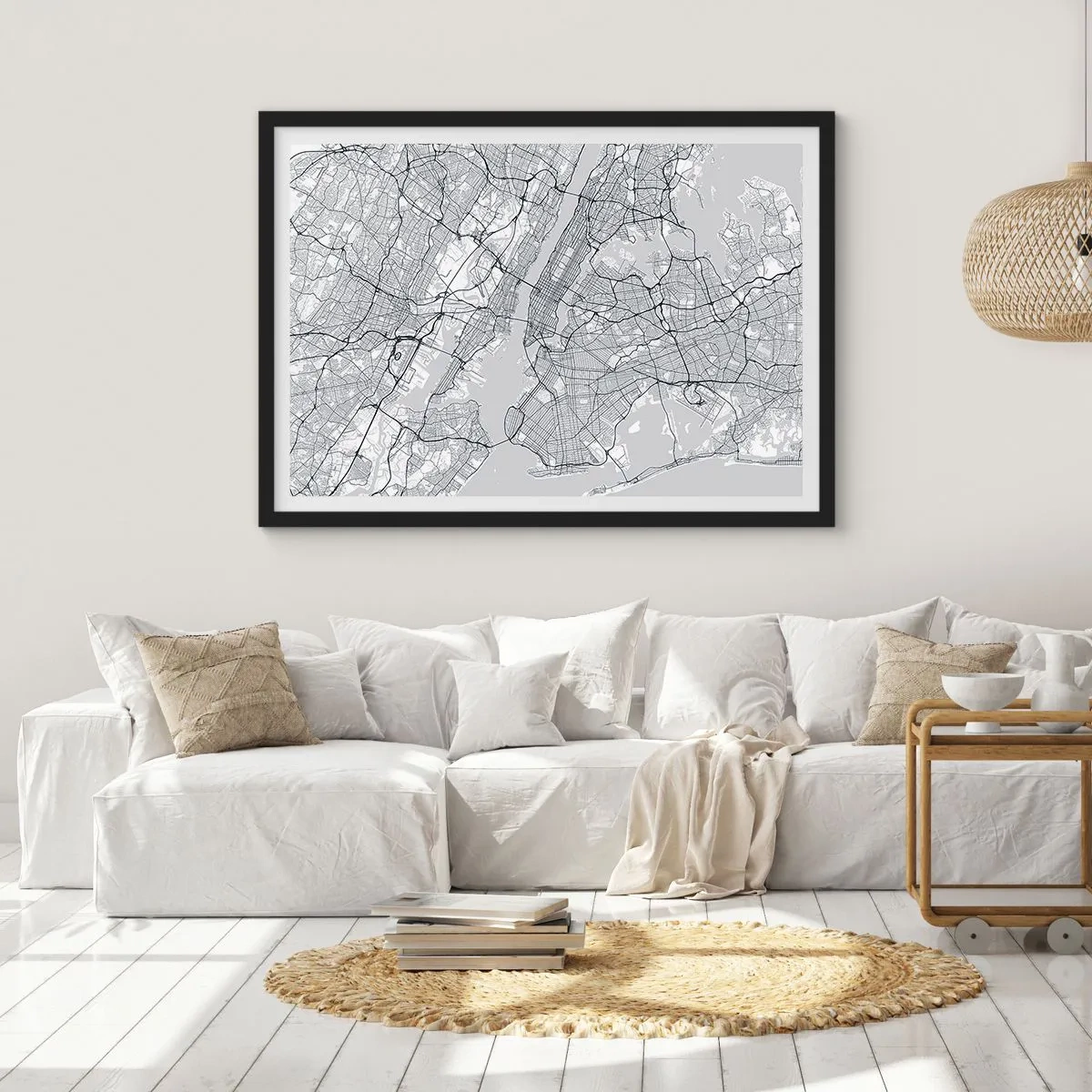 Poster in een zwarte lijst - De anatomie van een metropool - 70x50 cm