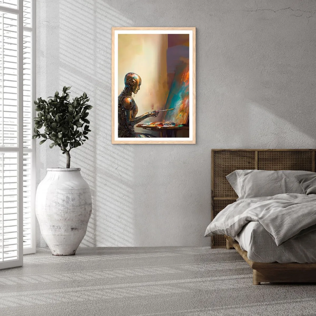 Een poster in een licht eiken lijst - De kunst van de toekomst - 40x50 cm