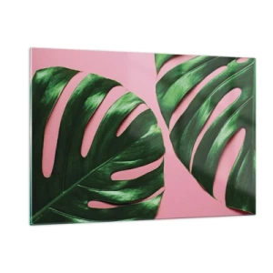 Schilderen op glas - Groene rendez-vous - 120x80 cm