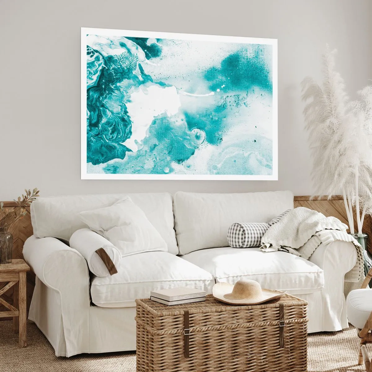 Poster - Moerast van blauw - 40x30 cm