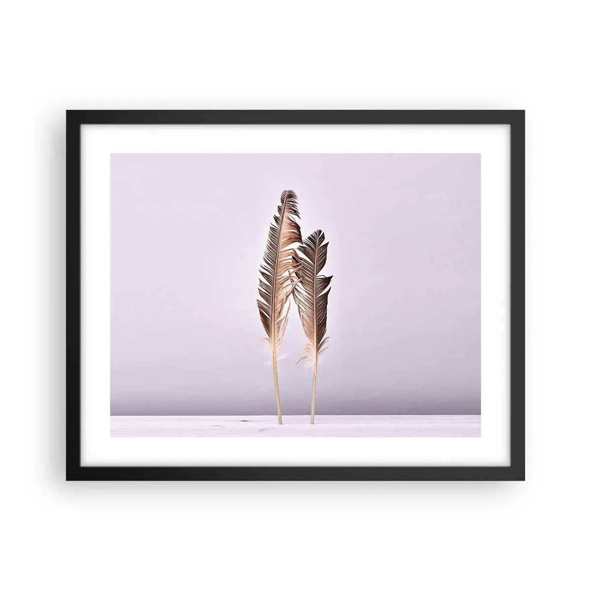 Poster in een zwarte lijst - Tegen het niets - 50x40 cm