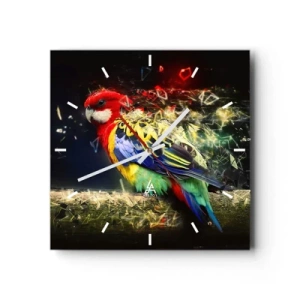 Wandklok - Klok - Boodschapper van uitstraling - 30x30 cm