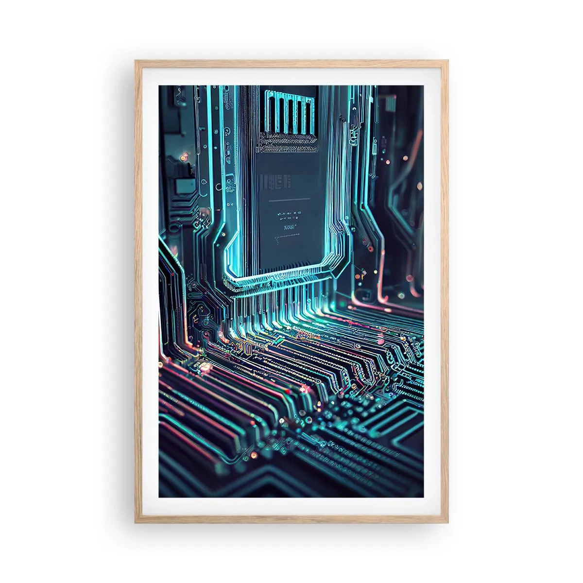 Een poster in een licht eiken lijst - Ik ben aan het denken… - 61x91 cm