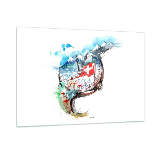 Schilderen op glas - De geest van Zwitserland - 120x80 cm