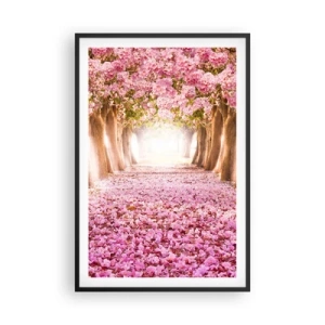 Poster in een zwarte lijst - De weg naar het paradijs - 61x91 cm