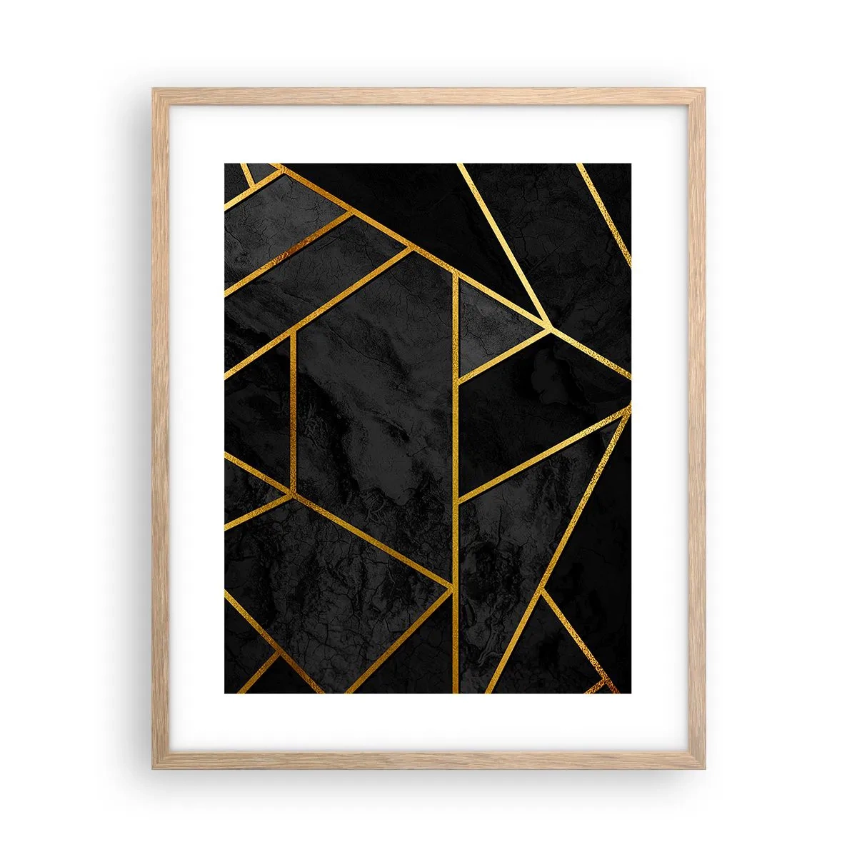 Een poster in een licht eiken lijst - Duisternis en glans - 40x50 cm