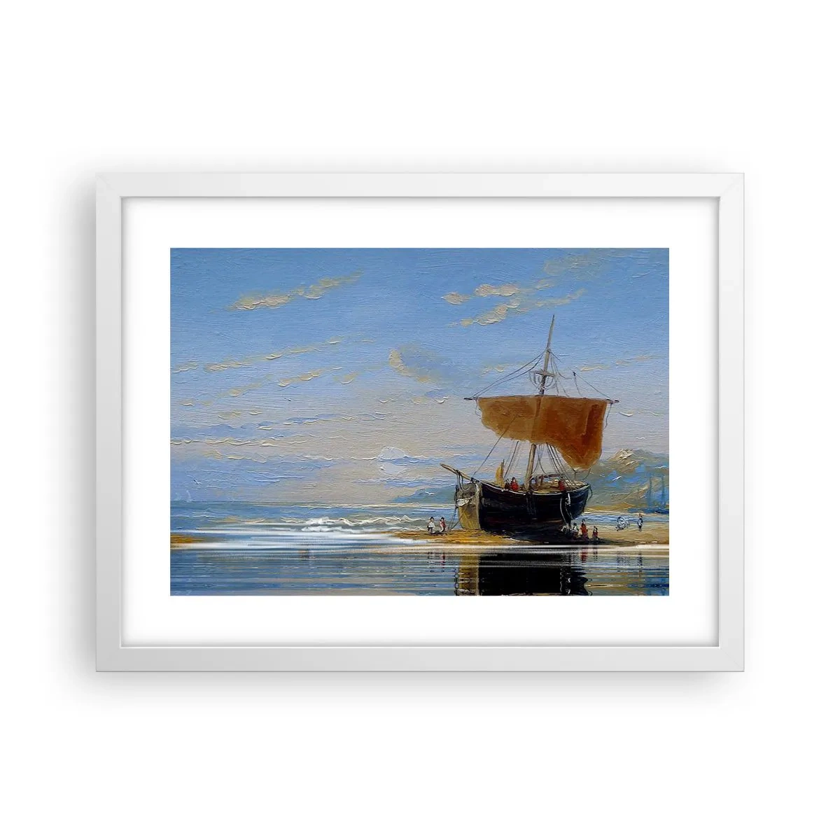 Poster in een witte lijst - Water, bodem, lucht - 40x30 cm