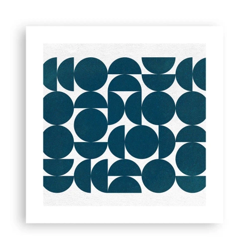 Poster - Cirkels en halfcirkels - 40x40 cm