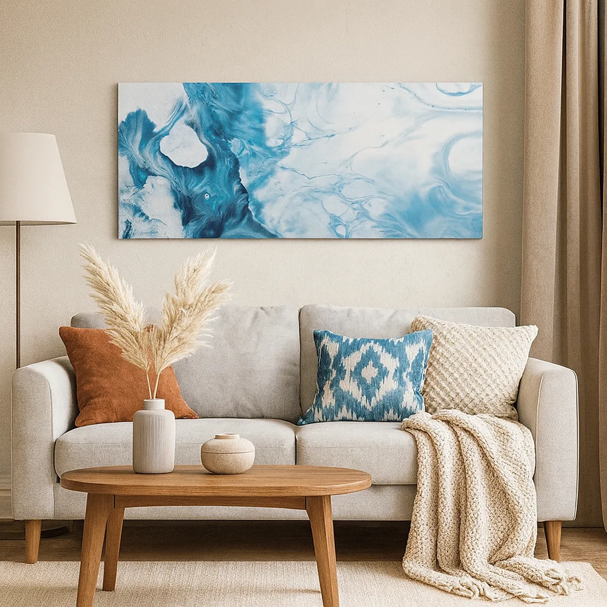 Schilderen op canvas - Blauw Concert - 30x30 cm