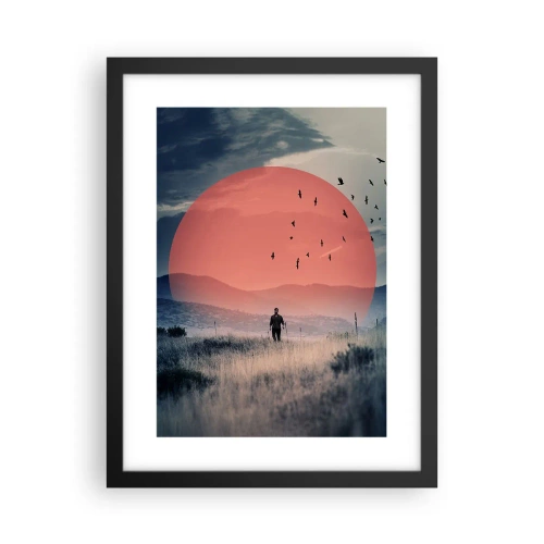 Poster in een zwarte lijst - In hun elementen - 30x40 cm