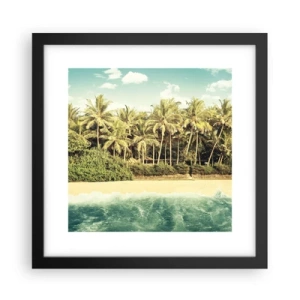 Poster in een zwarte lijst - Hoe zit het hier? - 30x30 cm