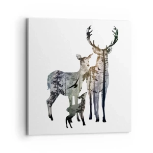 Schilderen op canvas - Familiefotografie - 70x70 cm