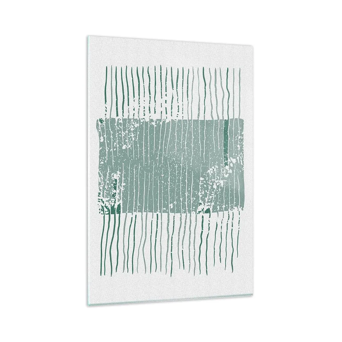 Schilderen op glas - Mariene abstractie - 80x120 cm