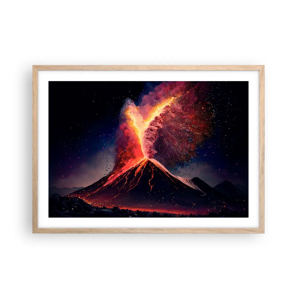 Een poster in een licht eiken lijst - Schoonheid en verschrikking - 70x50 cm