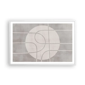 Poster in een witte lijst - Rond en rechtdoor - 91x61 cm