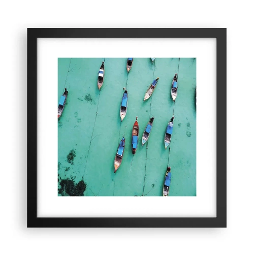 Poster in een zwarte lijst - In blijde verwachting - 30x30 cm