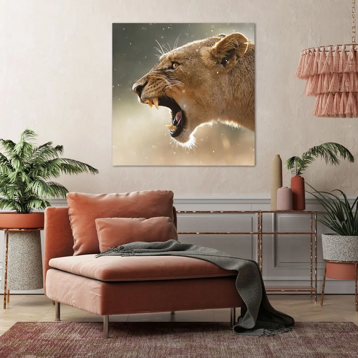 Schilderen op canvas - Probeer niet te luisteren - 60x60 cm