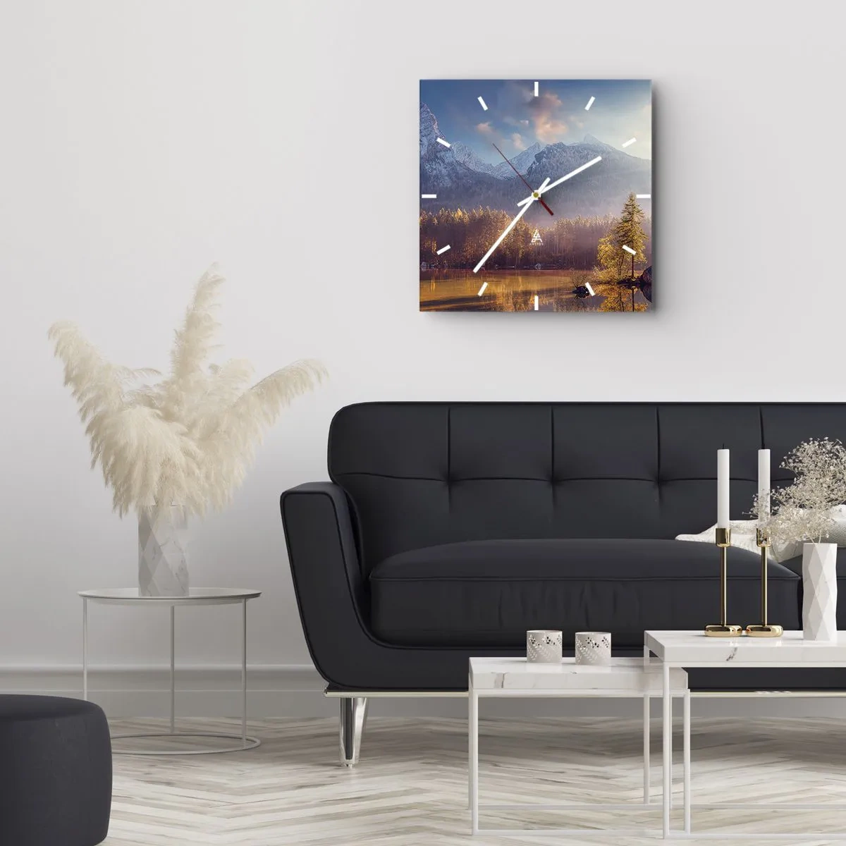 Wandklok - Klok - In bergen en dalen - 40x40 cm