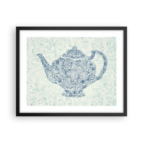 Poster in een zwarte lijst - De charme van thee - 50x40 cm