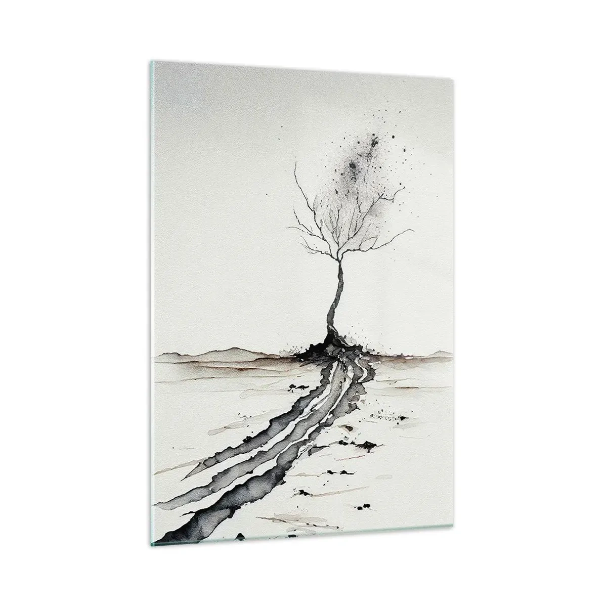 Schilderen op glas - Winterse melancholie - 50x70 cm