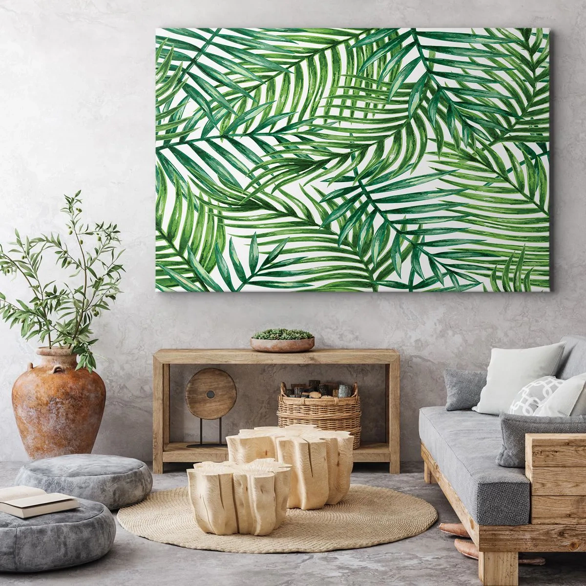 Schilderen op canvas - Onder de groene luifel - 120x80 cm