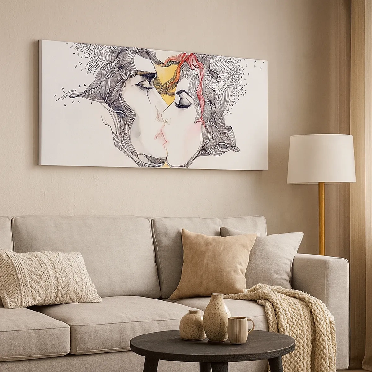 Schilderen op canvas - De wereld bestaat niet - 30x30 cm