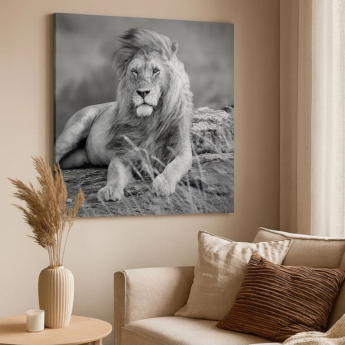 Schilderen op canvas - Koninklijke siësta - 30x30 cm