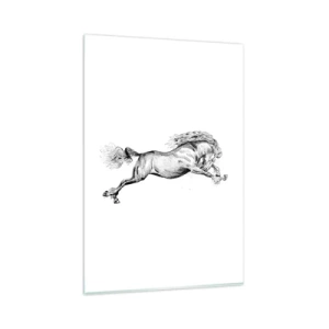 Schilderen op glas - Vastgehouden in galop - 80x120 cm