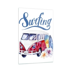 Schilderen op glas - Komkommer - een klassieker voor een surfer - 70x100 cm