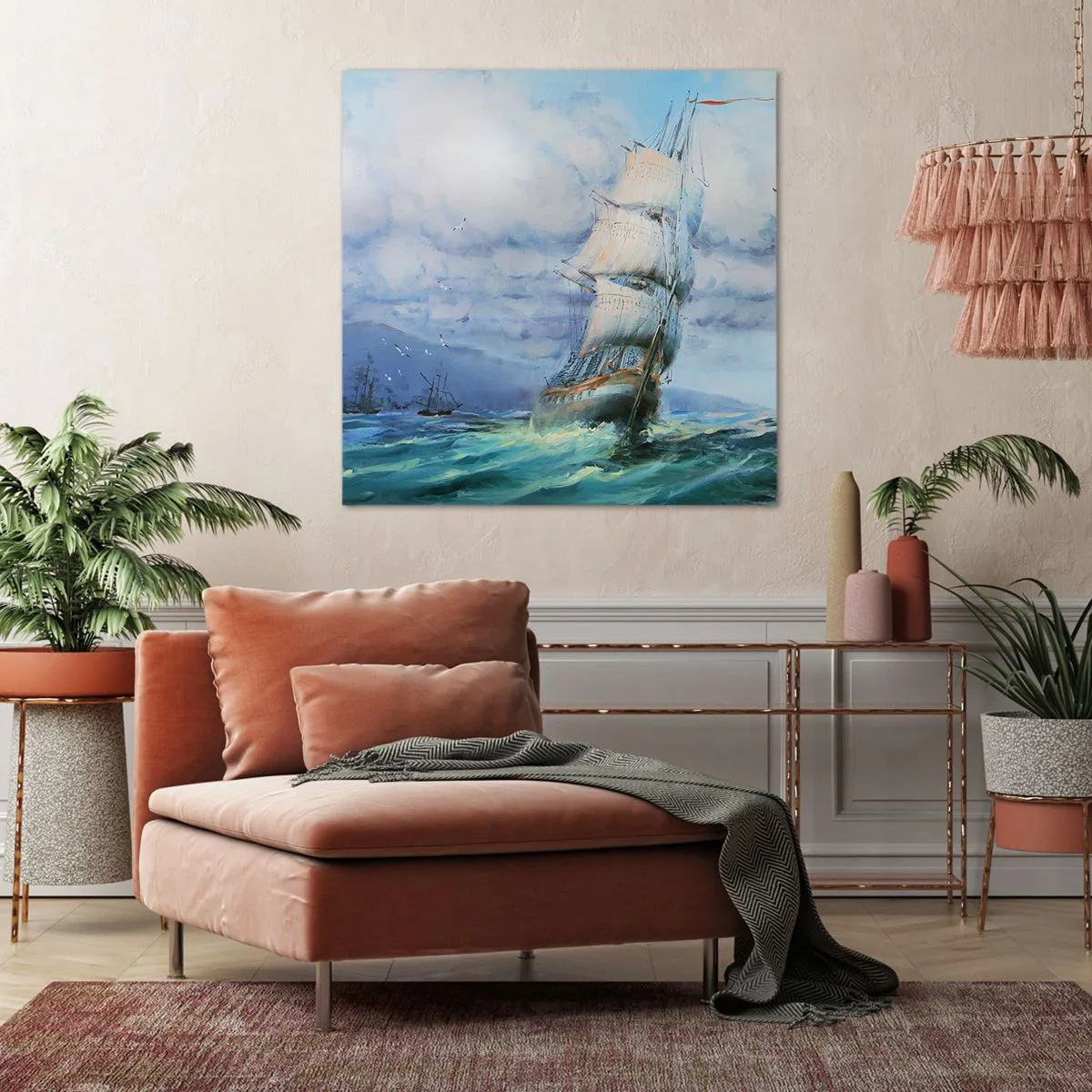 Schilderen op canvas - Goede wind - 40x40 cm
