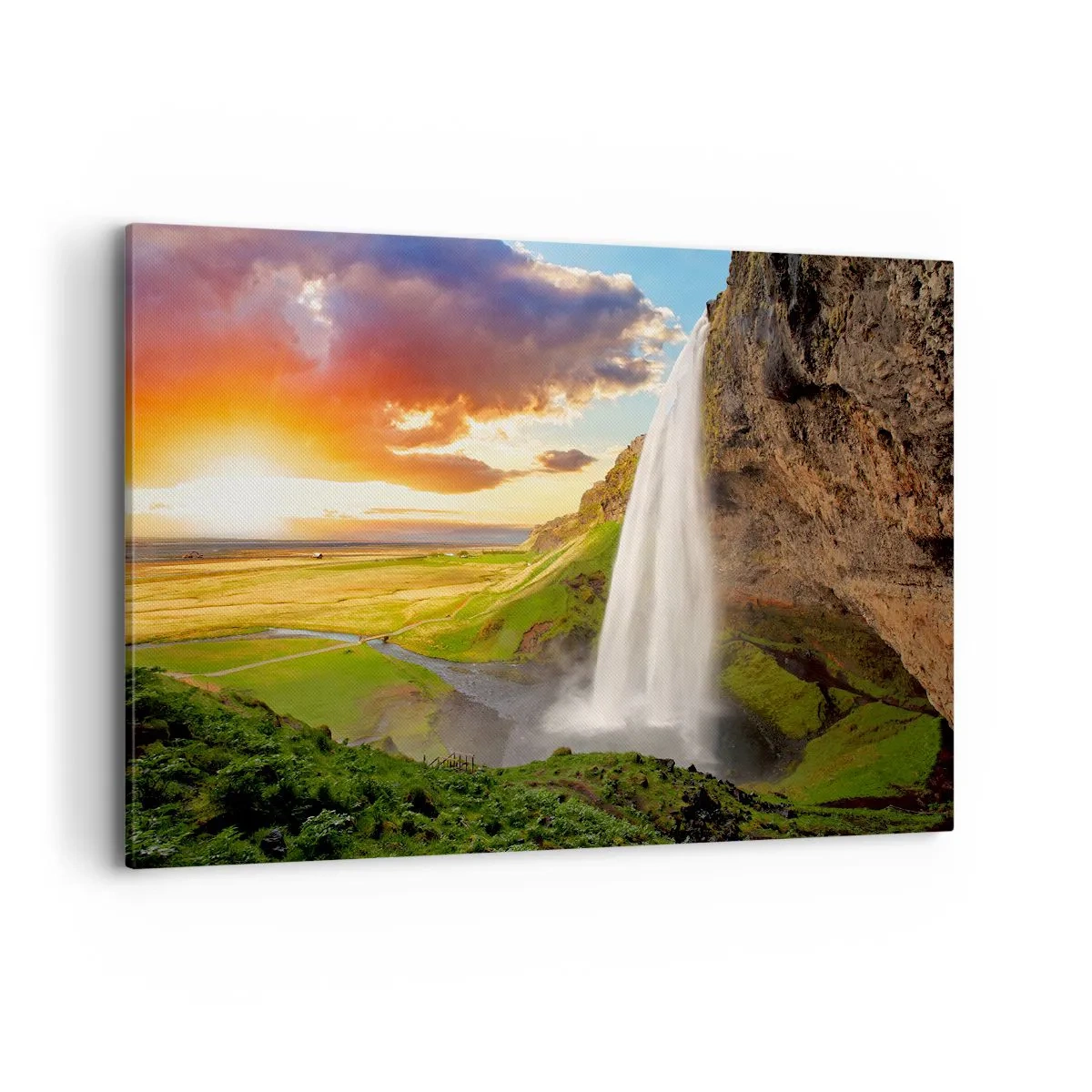 Schilderen op canvas - De volheid van de IJslandse zomer - 100x70 cm