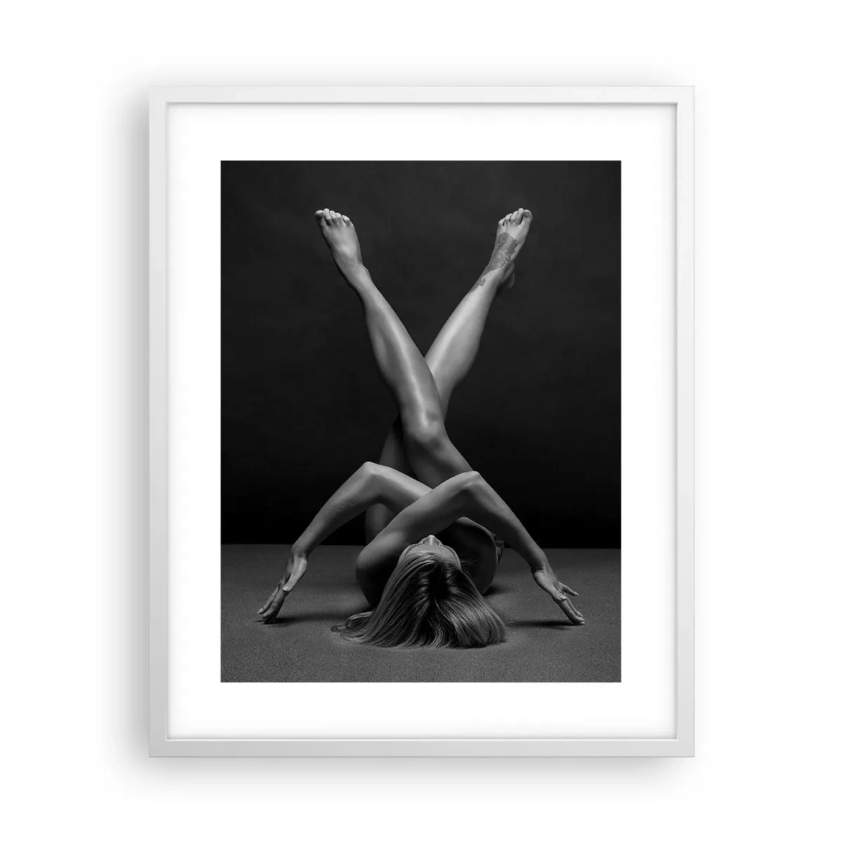 Poster in een witte lijst - De geometrie van naaktheid - 40x50 cm