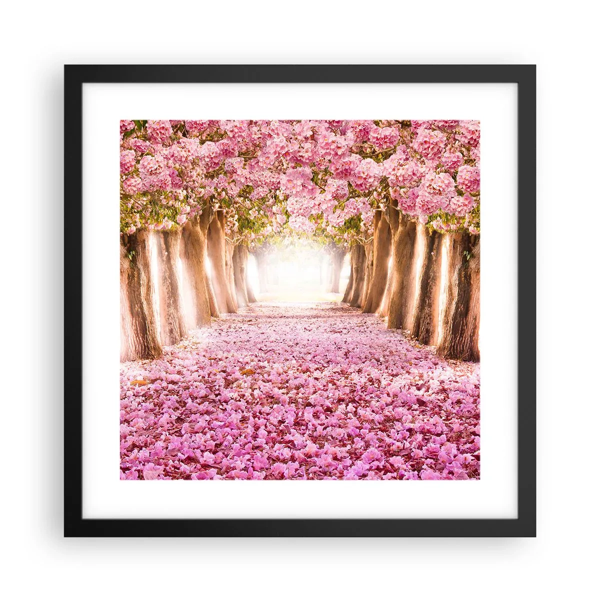 Poster in een zwarte lijst - De weg naar het paradijs - 40x40 cm