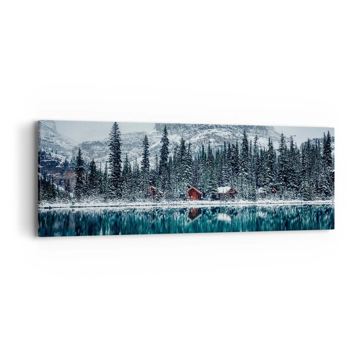 Schilderen op canvas - Canadese stilte - 90x30 cm