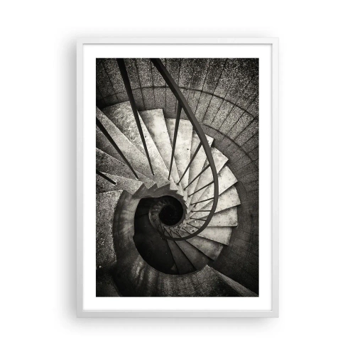 Poster in een witte lijst - De trap op, de trap af - 50x70 cm