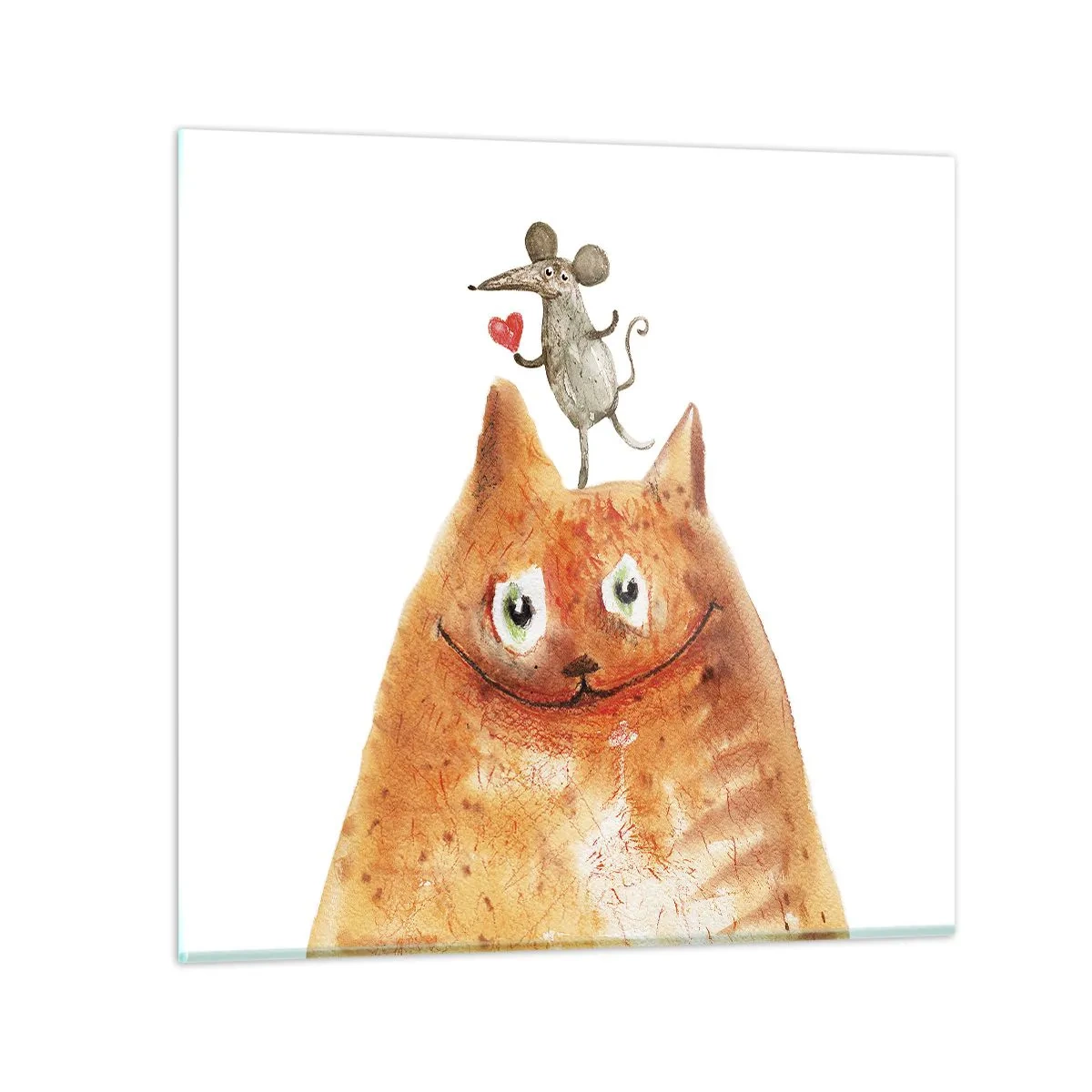 Schilderen op glas - De paradoxen van de liefde - 60x60 cm