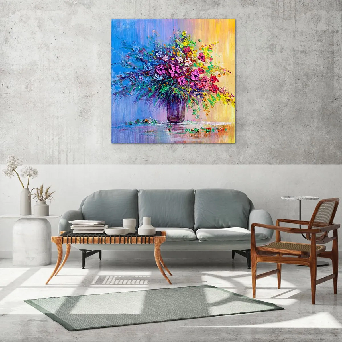 Schilderen op glas - Schenking van de wei - 40x40 cm