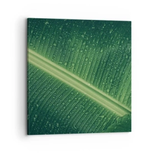 Schilderen op canvas - De structuur van groen - 70x70 cm