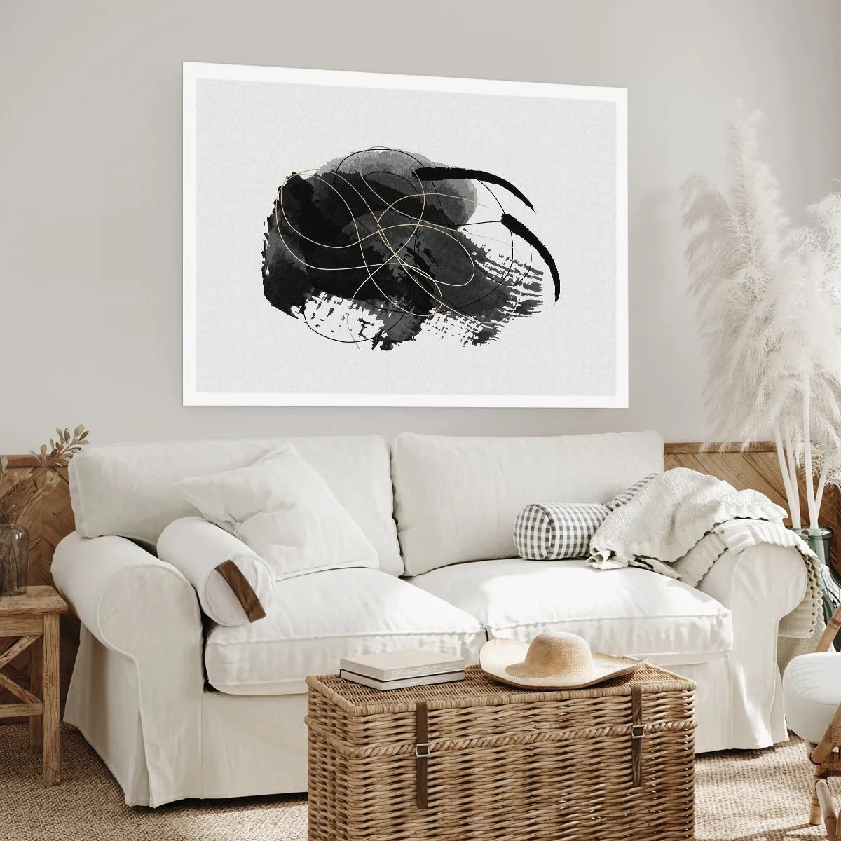 Poster - Gemaakt uit zwart - 70x50 cm