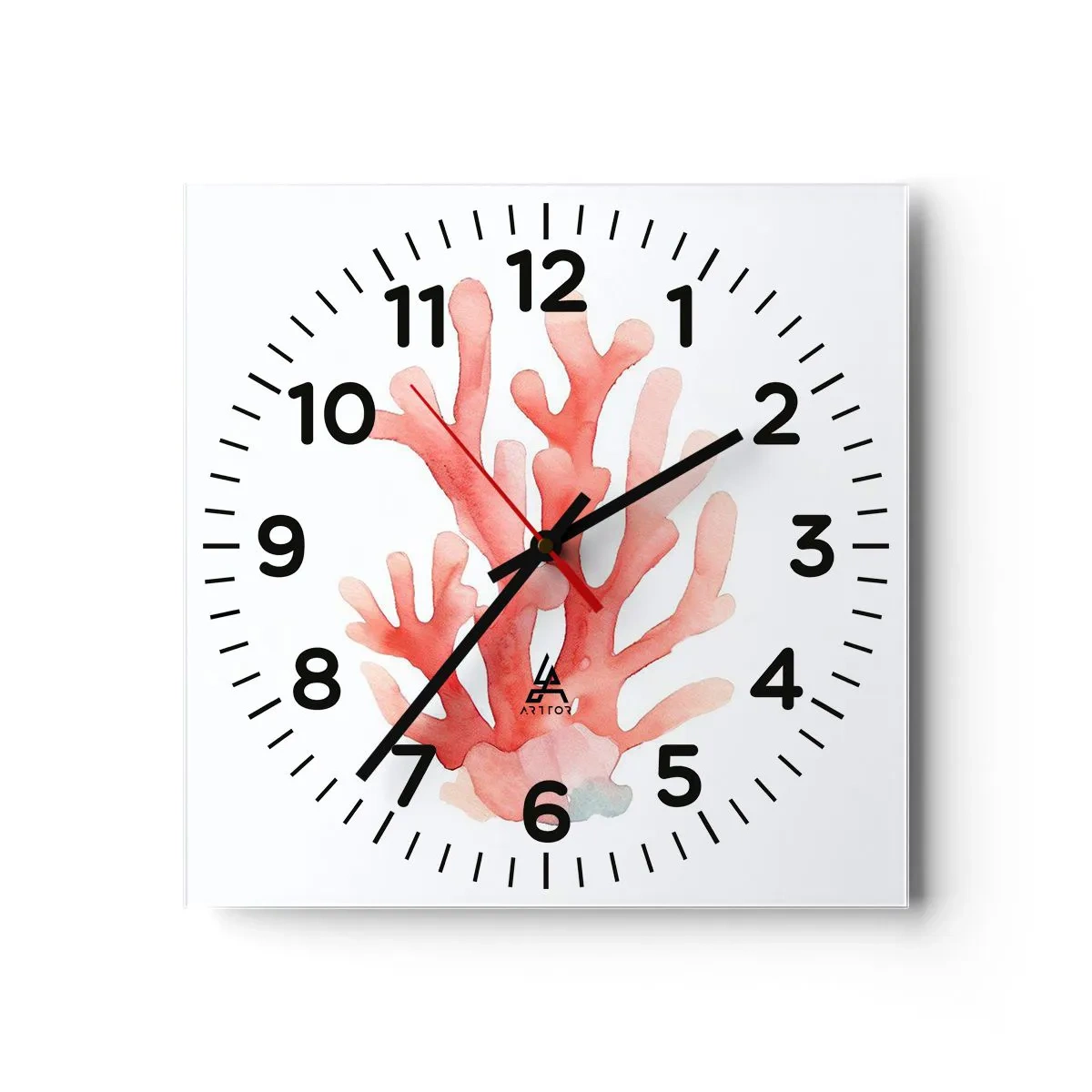 Wandklok - Klok - Koraalkleurig koraal - 40x40 cm