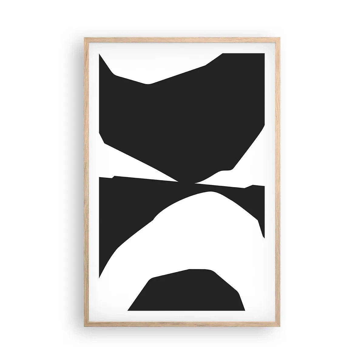 Een poster in een licht eiken lijst - Positief – negatief - 61x91 cm