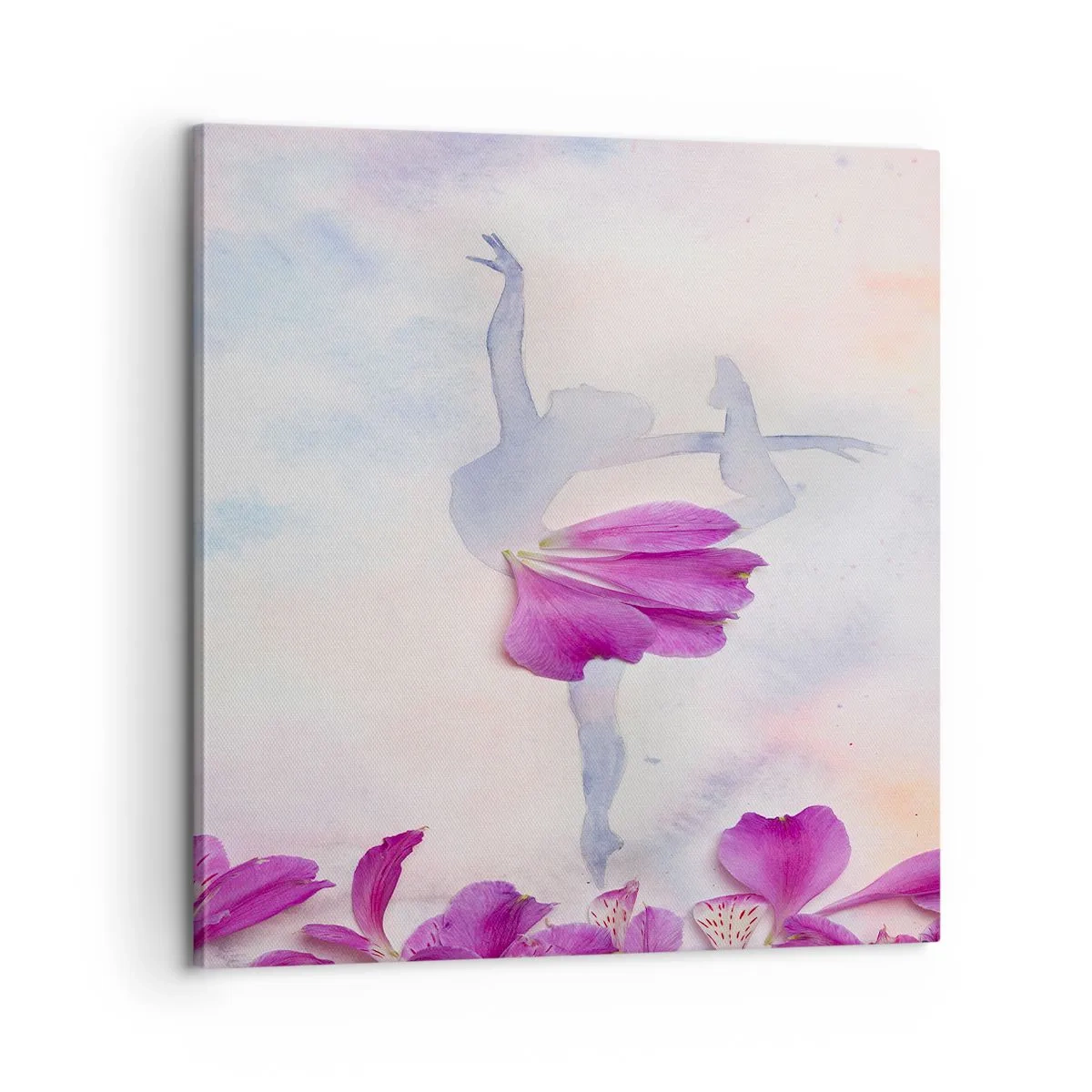 Schilderen op canvas - Delicaat als een bloem - 60x60 cm