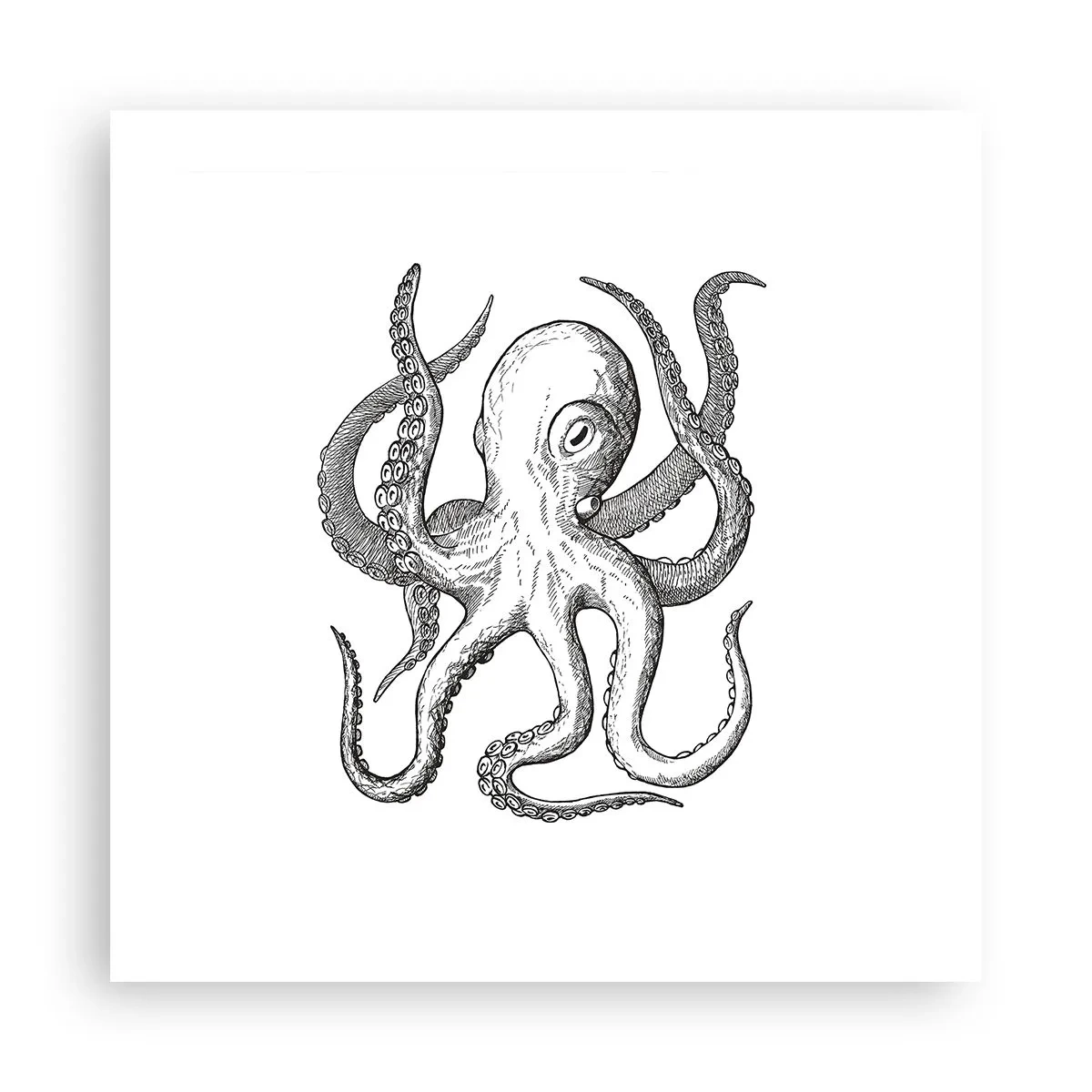 Poster - Dansend met de golven - 50x50 cm