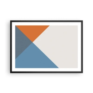 Poster in een zwarte lijst - In een hoekje… - 70x50 cm