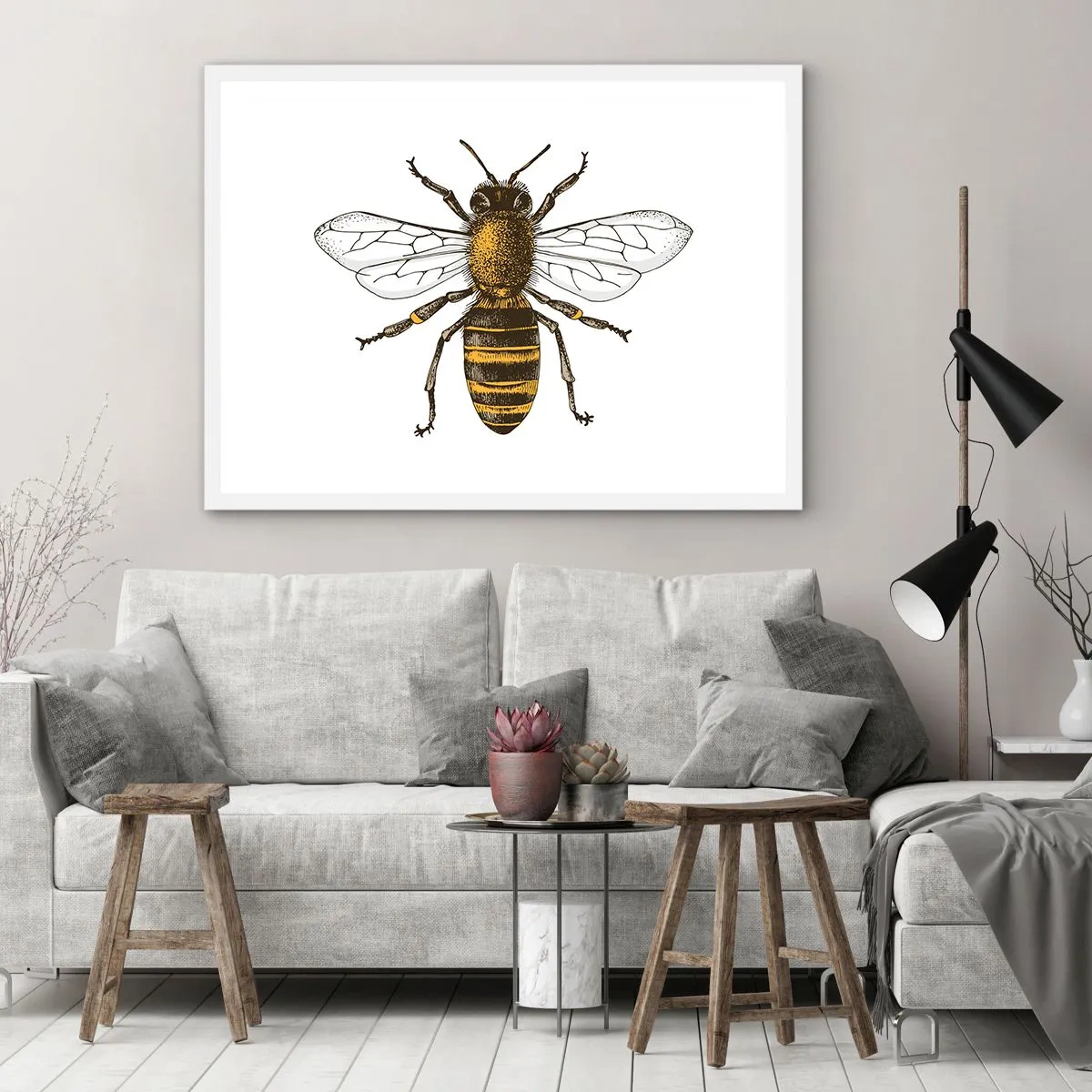 Poster in een witte lijst - Mooi en goed - 50x40 cm