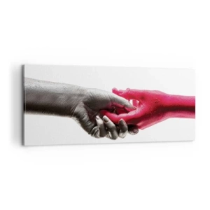 Schilderen op canvas - Samen, hoewel anders - 100x40 cm