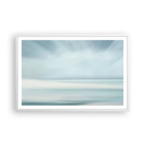 Poster in een witte lijst - Vrede tot aan de horizon - 91x61 cm
