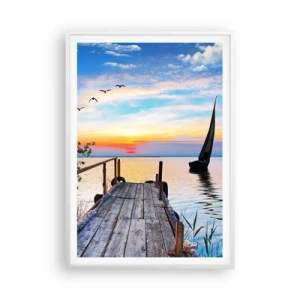 Poster in een witte lijst - Goedeavond - 70x100 cm